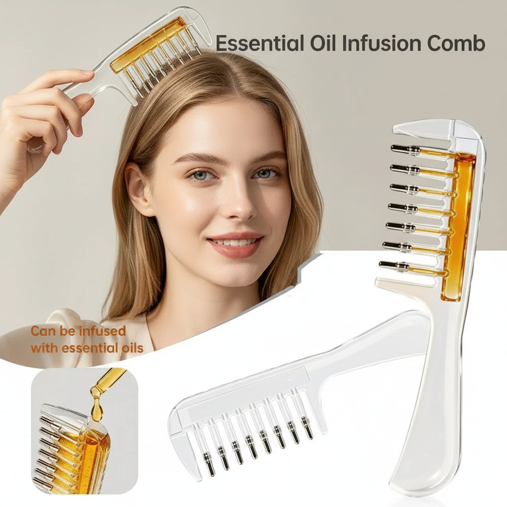 ScalpAura™ Massage Hair Oil Applicator Comb