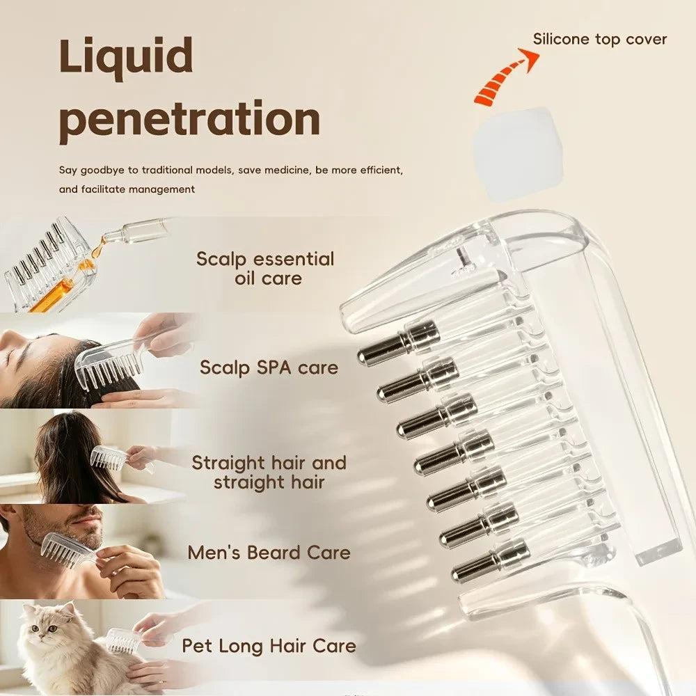 ScalpAura™ Massage Hair Oil Applicator Comb