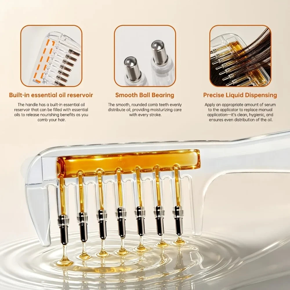 ScalpAura™ Massage Hair Oil Applicator Comb