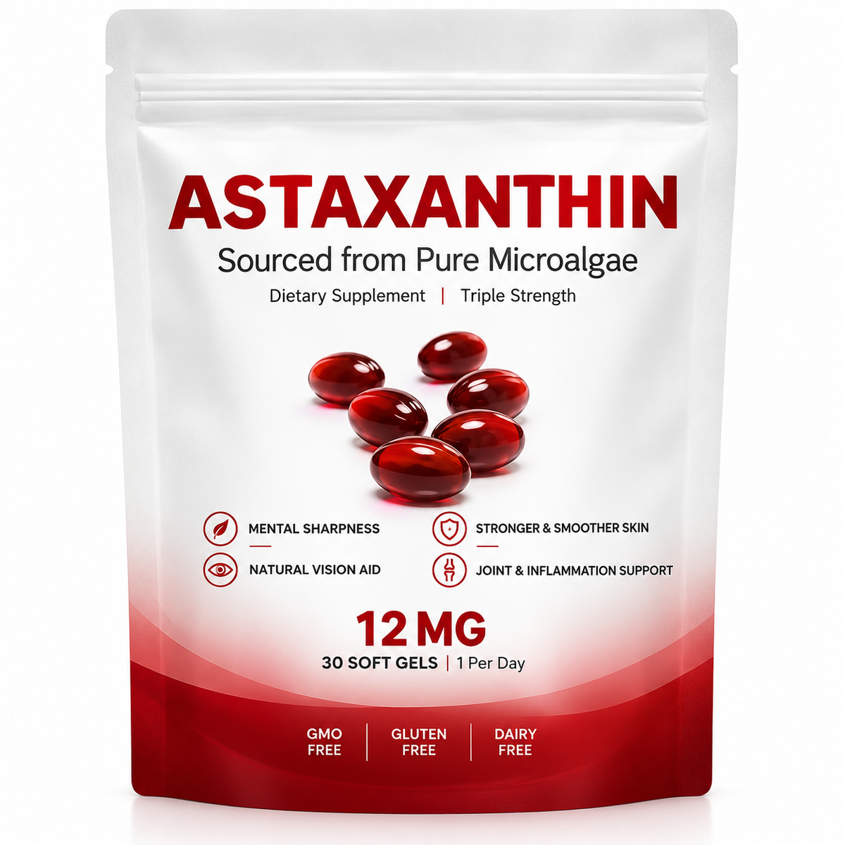 Astaxanthin 12mg Wellness Softgels