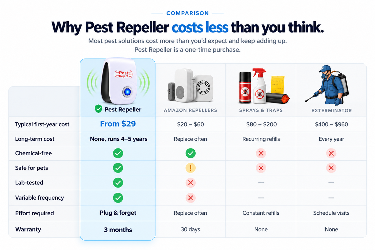 PestReject™ 2026 Upgraded Pest Repeller – Banish 15+ Pests